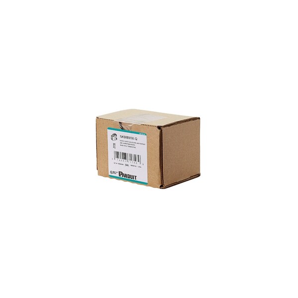 Panduit 1-PORT MOD JACK IDC 8W8P UTPT568A/B CAT5E NET KEY, PK 25 NK5E88MWH-Q